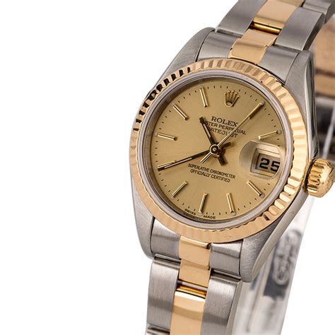 rolex two tone women& 39|Rolex 28mm ladies Datejust watch.